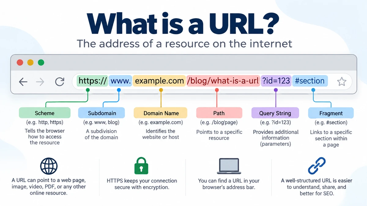 what is a url? Meaning, Parts, Types & Examples