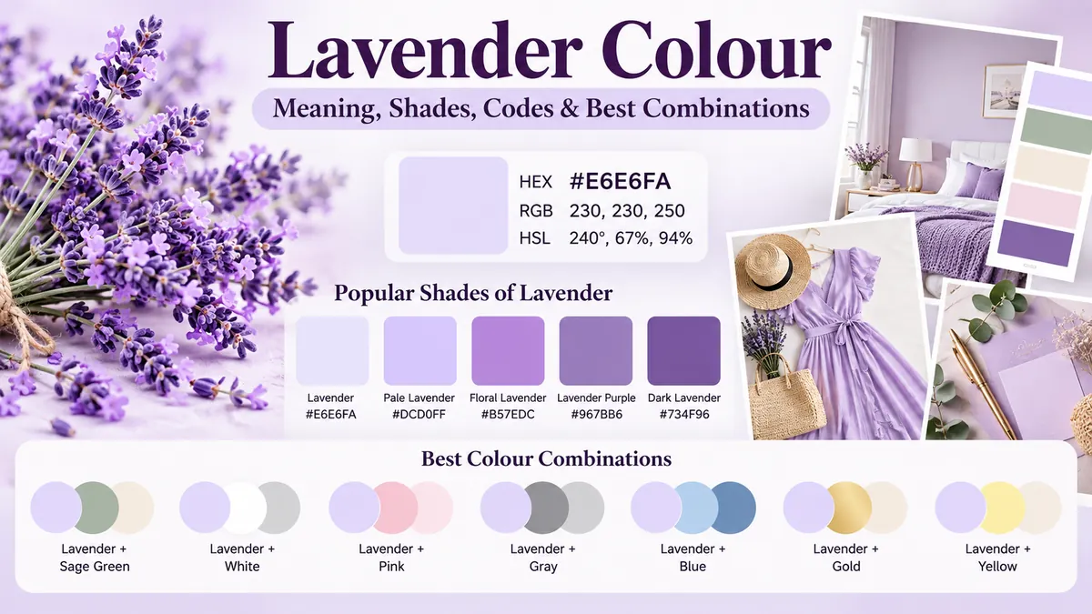 Lavender Colour: Meaning, Shades, Codes & Combinations